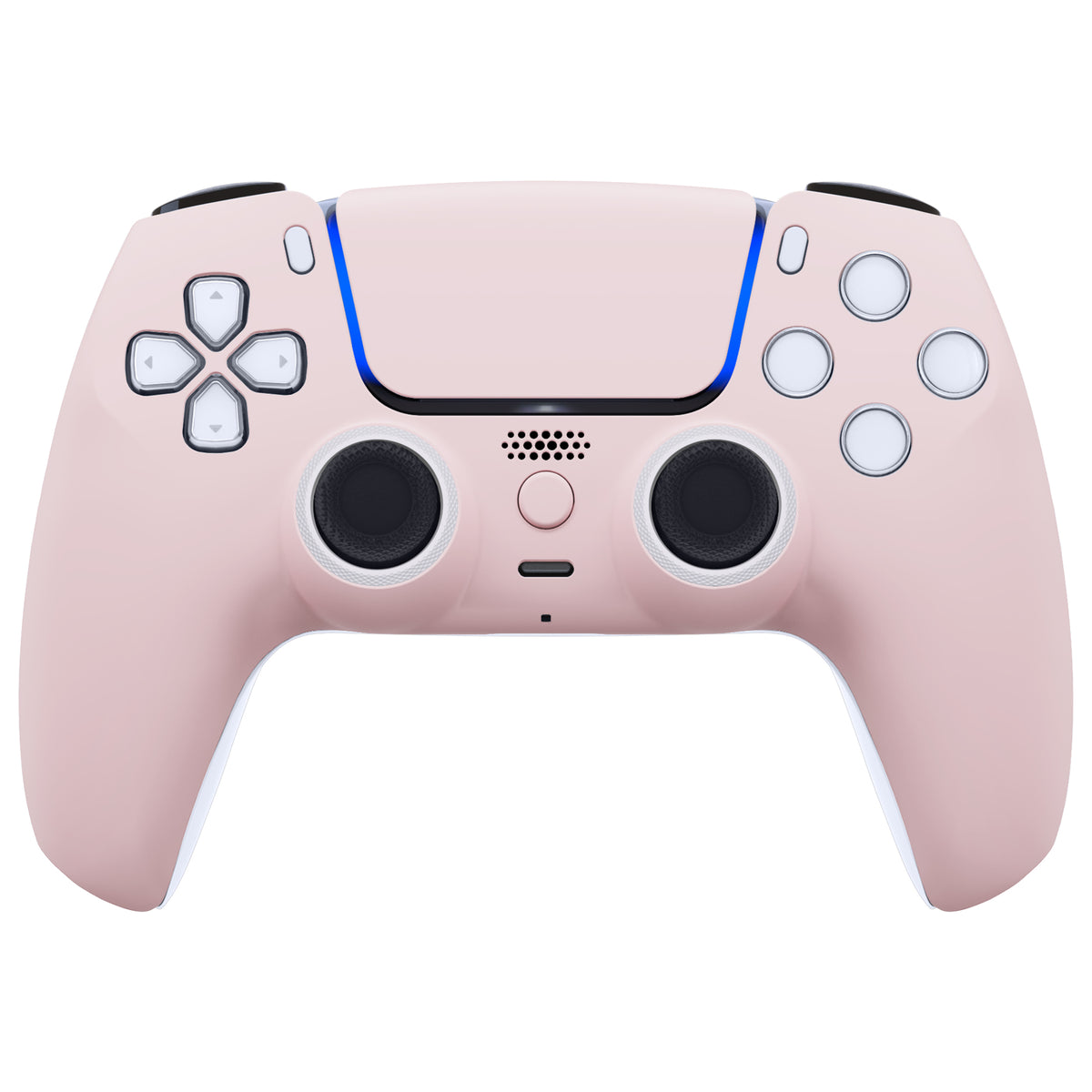 eXtremeRate LUNA Redesigned Replacement Front Shell with Touchpad Compatible with PS5 Controller BDM-010/020/030/040/050/060 - Cherry Blossoms Pink