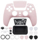 eXtremeRate LUNA Redesigned Replacement Front Shell with Touchpad Compatible with PS5 Controller BDM-010/020/030/040/050/060 - Cherry Blossoms Pink