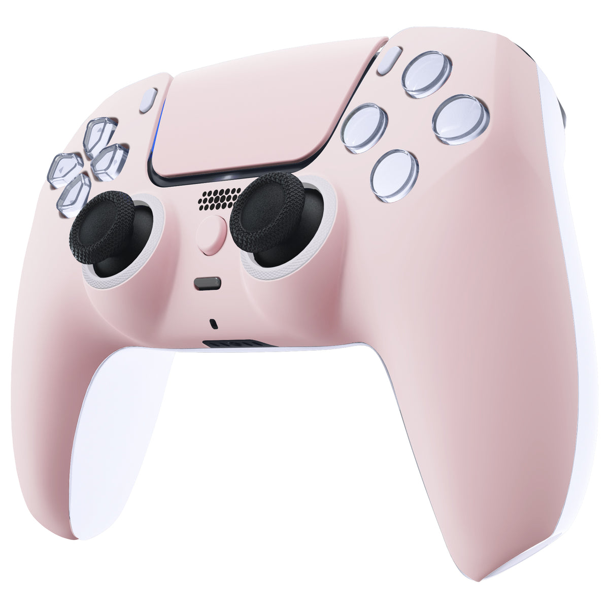 eXtremeRate LUNA Redesigned Replacement Front Shell with Touchpad Compatible with PS5 Controller BDM-010/020/030/040/050/060 - Cherry Blossoms Pink