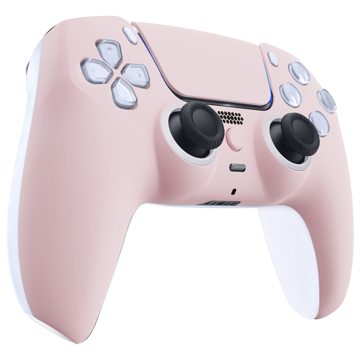 eXtremeRate LUNA Redesigned Replacement Front Shell with Touchpad Compatible with PS5 Controller BDM-010/020/030/040/050/060 - Cherry Blossoms Pink