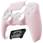 eXtremeRate LUNA Redesigned Replacement Front Shell with Touchpad Compatible with PS5 Controller BDM-010/020/030/040/050/060 - Cherry Blossoms Pink