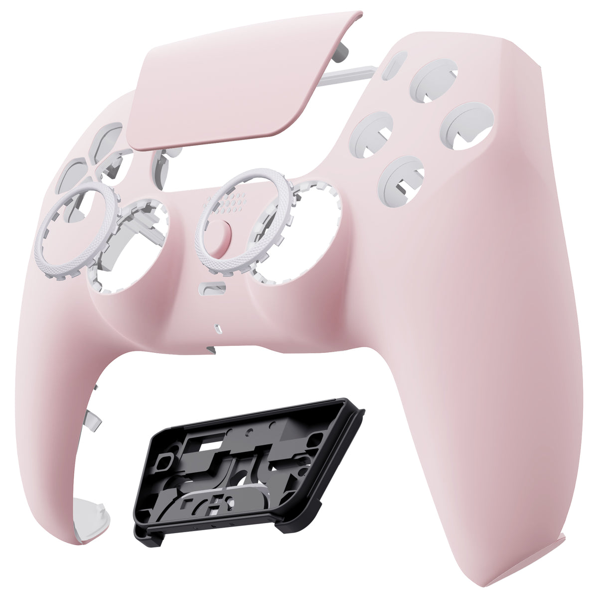 eXtremeRate LUNA Redesigned Replacement Front Shell with Touchpad Compatible with PS5 Controller BDM-010/020/030/040/050/060 - Cherry Blossoms Pink