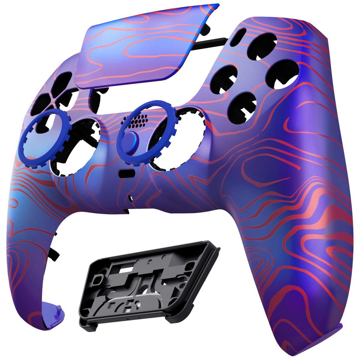 eXtremeRate LUNA Redesigned Replacement Front Shell with Touchpad Compatible with PS5 Controller BDM-010/020/030/040/050/060 - Damascuscamo