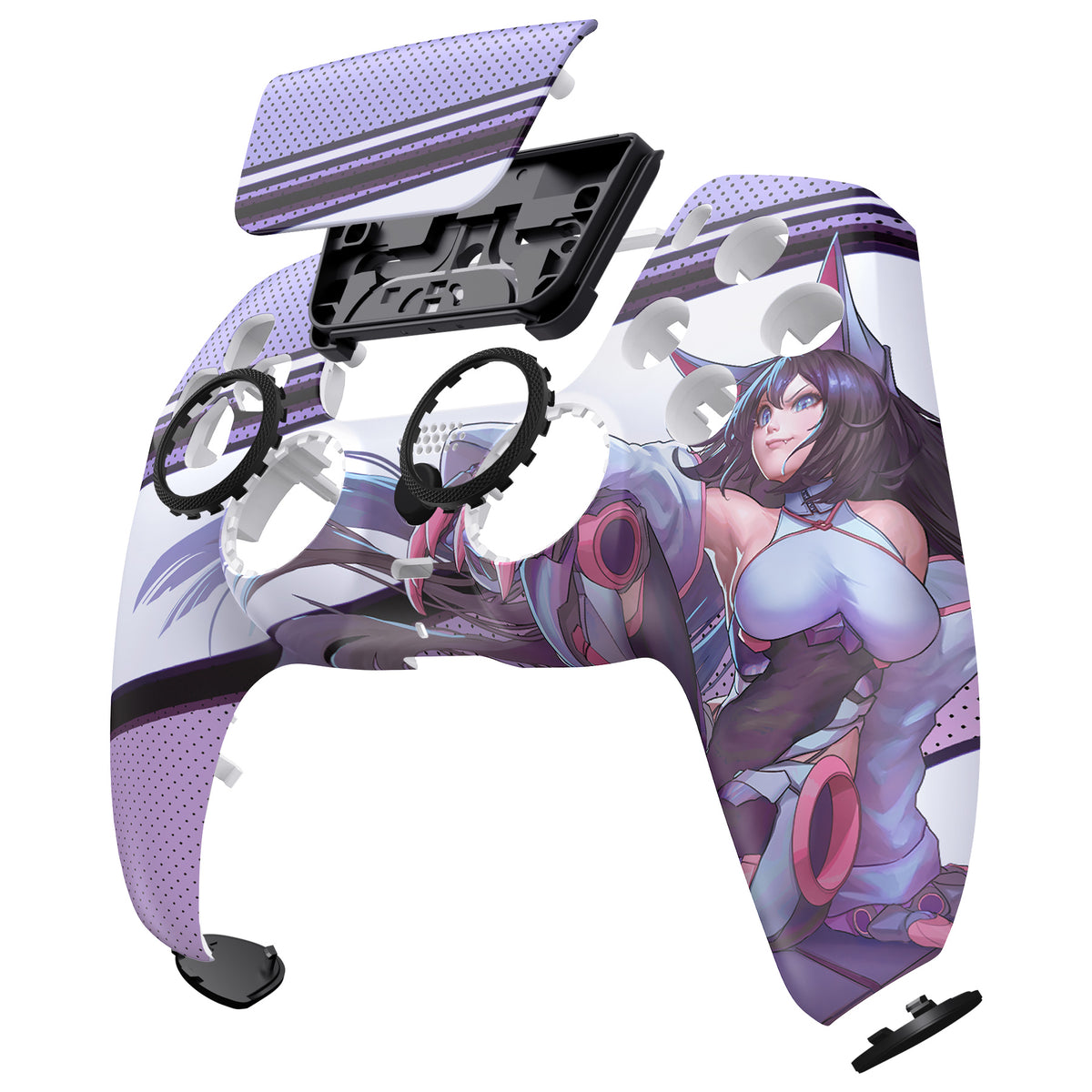 eXtremeRate LUNA Redesigned Replacement Front Shell with Touchpad Compatible with PS5 Controller BDM-010/020/030/040/050/060 - Neko Mecha
