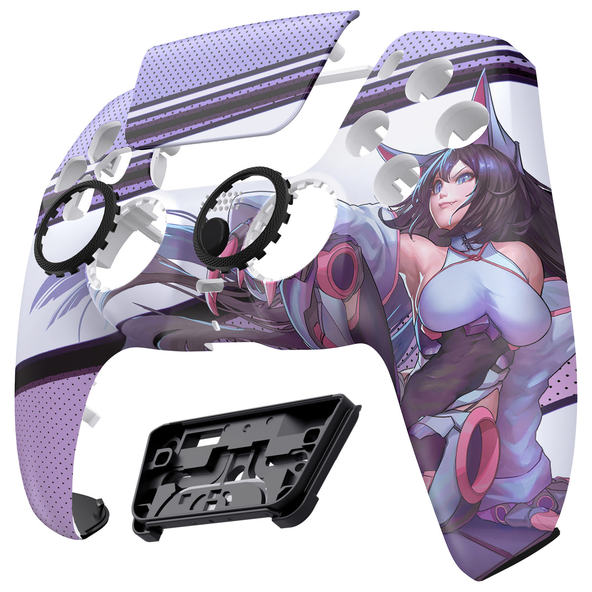 eXtremeRate LUNA Redesigned Replacement Front Shell with Touchpad Compatible with PS5 Controller BDM-010/020/030/040/050/060 - Neko Mecha