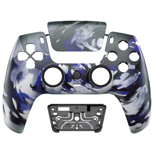 eXtremeRate LUNA Redesigned Replacement Front Shell with Touchpad Compatible with PS5 Controller BDM-010/020/030/040/050/060 - Shadow Magic