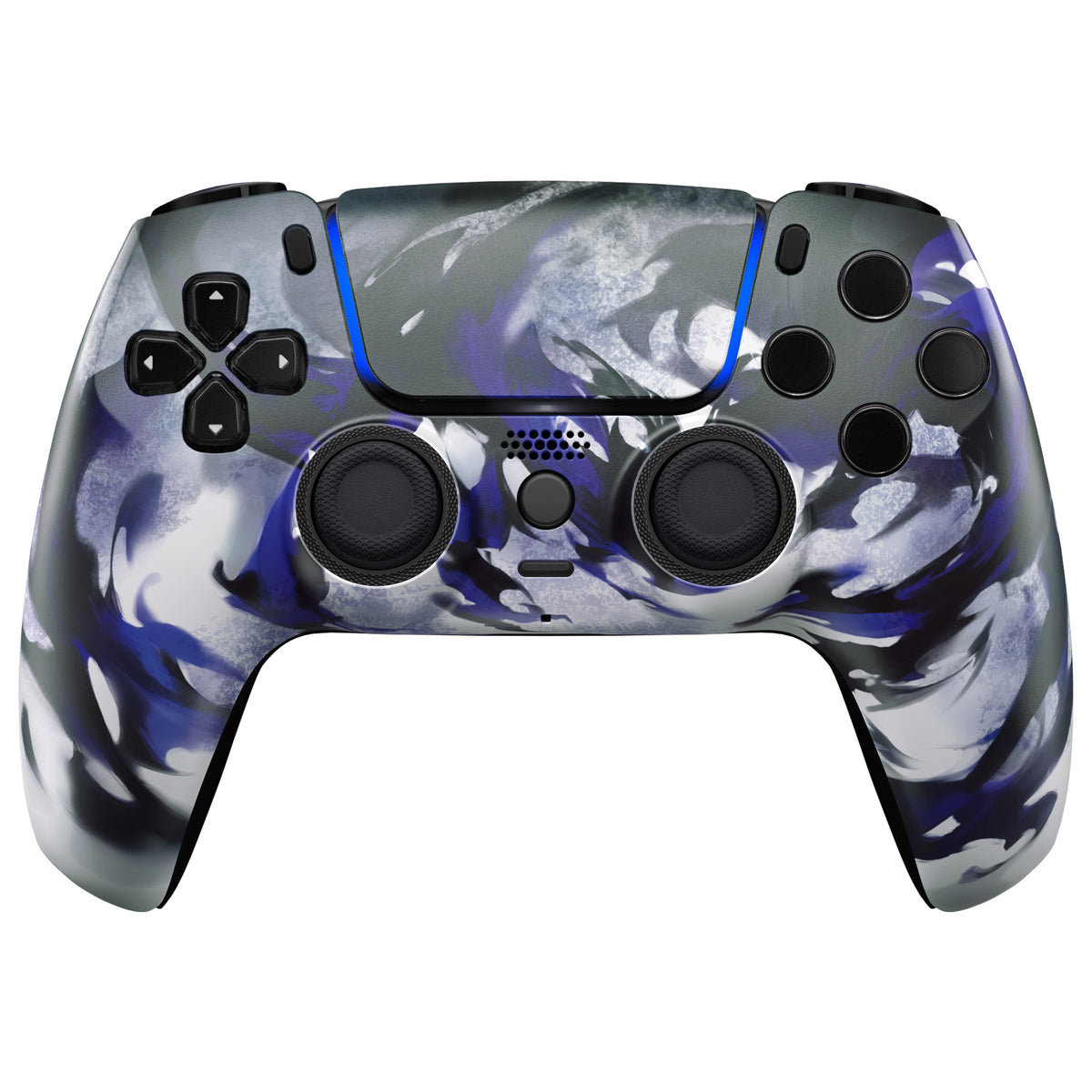 eXtremeRate LUNA Redesigned Replacement Front Shell with Touchpad Compatible with PS5 Controller BDM-010/020/030/040/050/060 - Shadow Magic