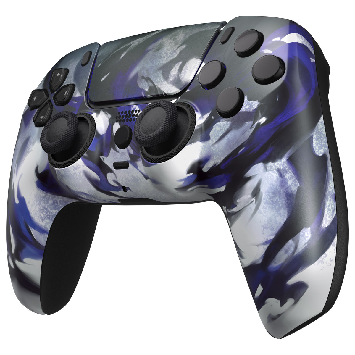 eXtremeRate LUNA Redesigned Replacement Front Shell with Touchpad Compatible with PS5 Controller BDM-010/020/030/040/050/060 - Shadow Magic