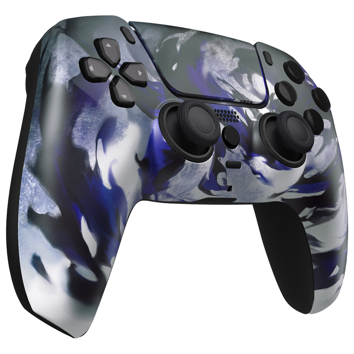 eXtremeRate LUNA Redesigned Replacement Front Shell with Touchpad Compatible with PS5 Controller BDM-010/020/030/040/050/060 - Shadow Magic