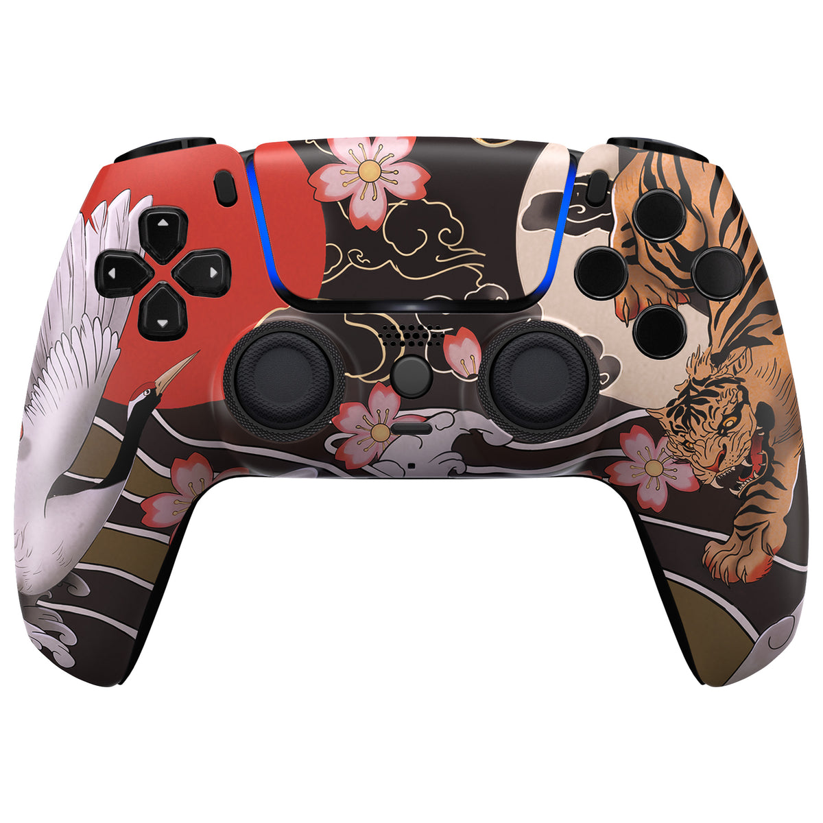 eXtremeRate LUNA Redesigned Replacement Front Shell with Touchpad Compatible with PS5 Controller BDM-010/020/030/040/050/060 - Tiger & Crane