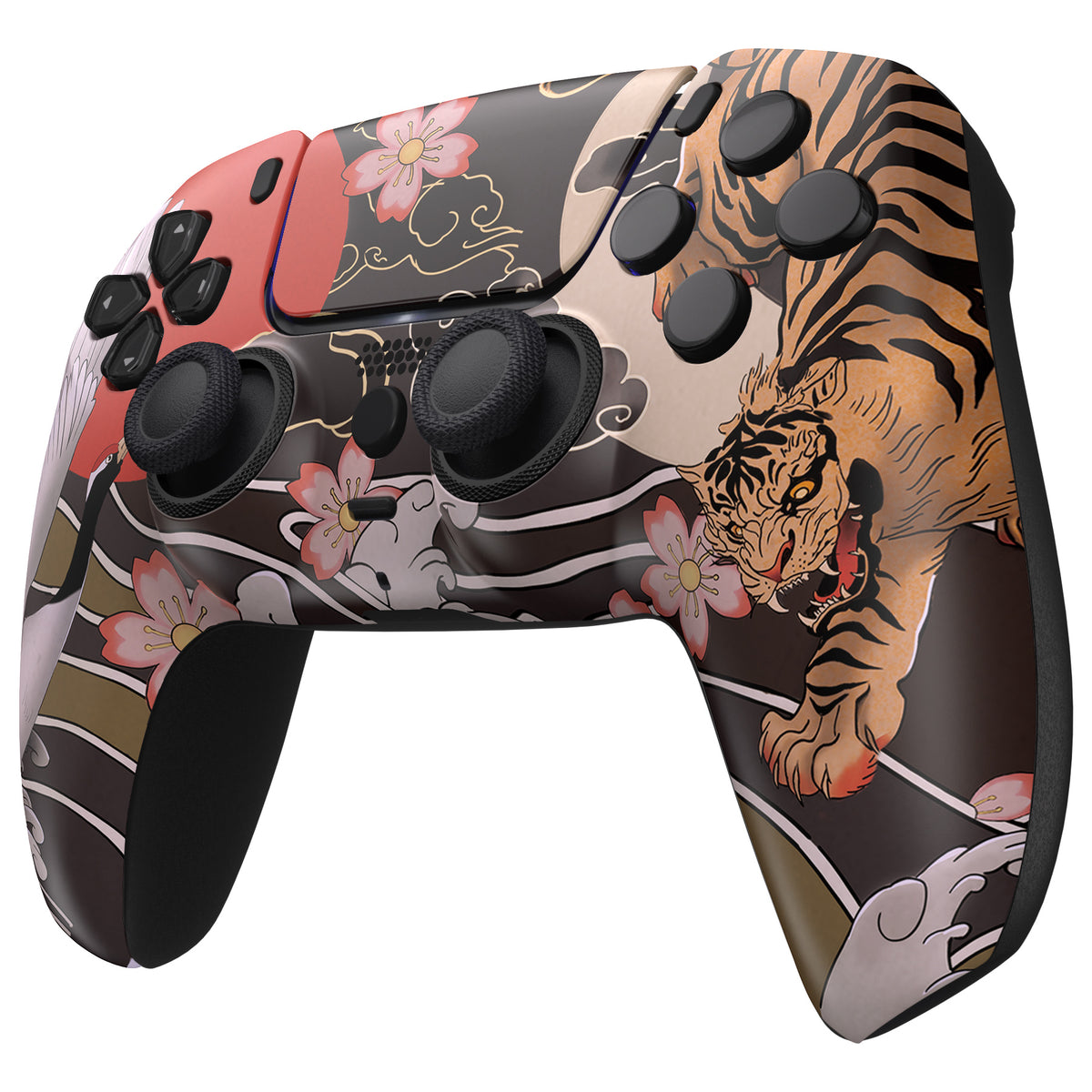 eXtremeRate LUNA Redesigned Replacement Front Shell with Touchpad Compatible with PS5 Controller BDM-010/020/030/040/050/060 - Tiger & Crane