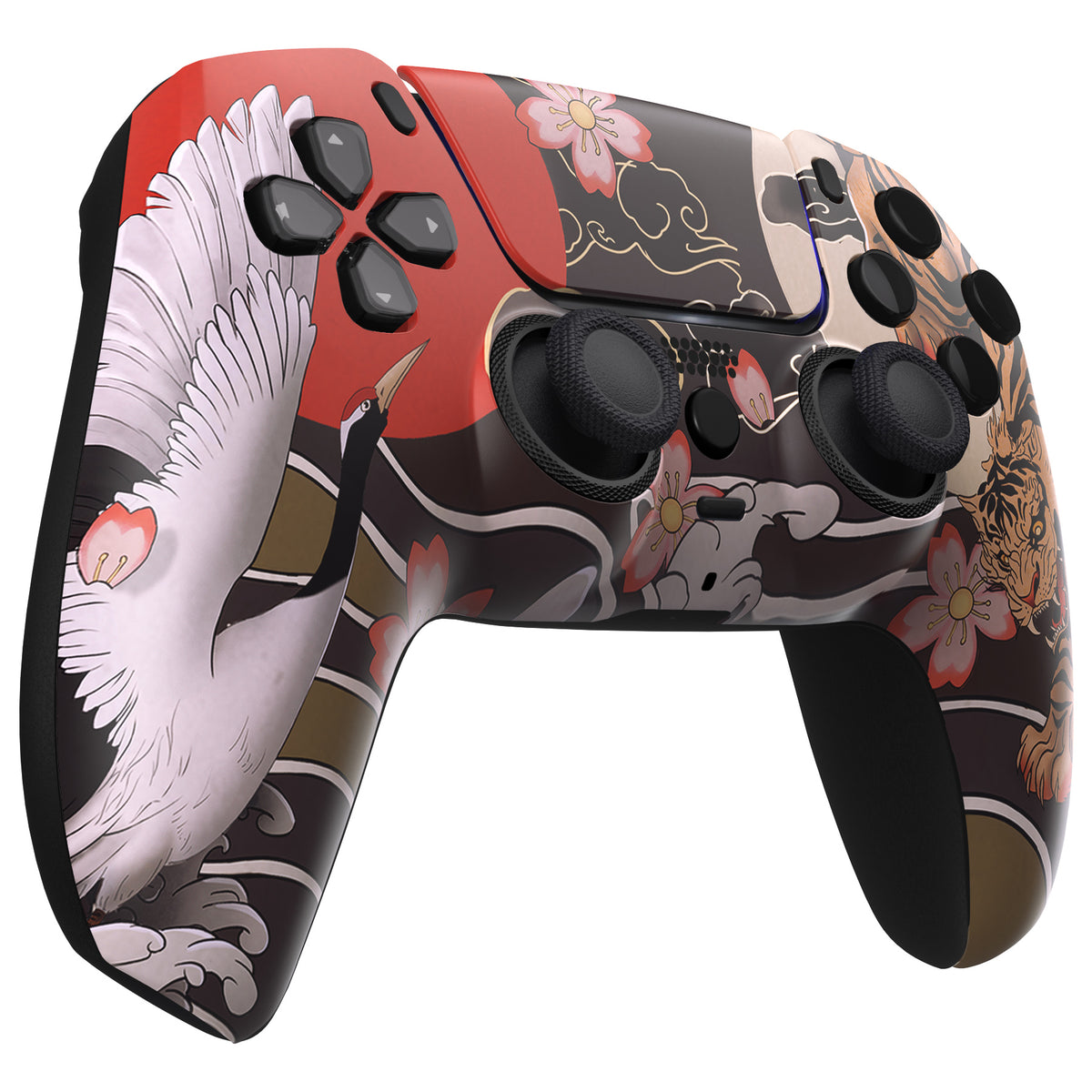 eXtremeRate LUNA Redesigned Replacement Front Shell with Touchpad Compatible with PS5 Controller BDM-010/020/030/040/050/060 - Tiger & Crane