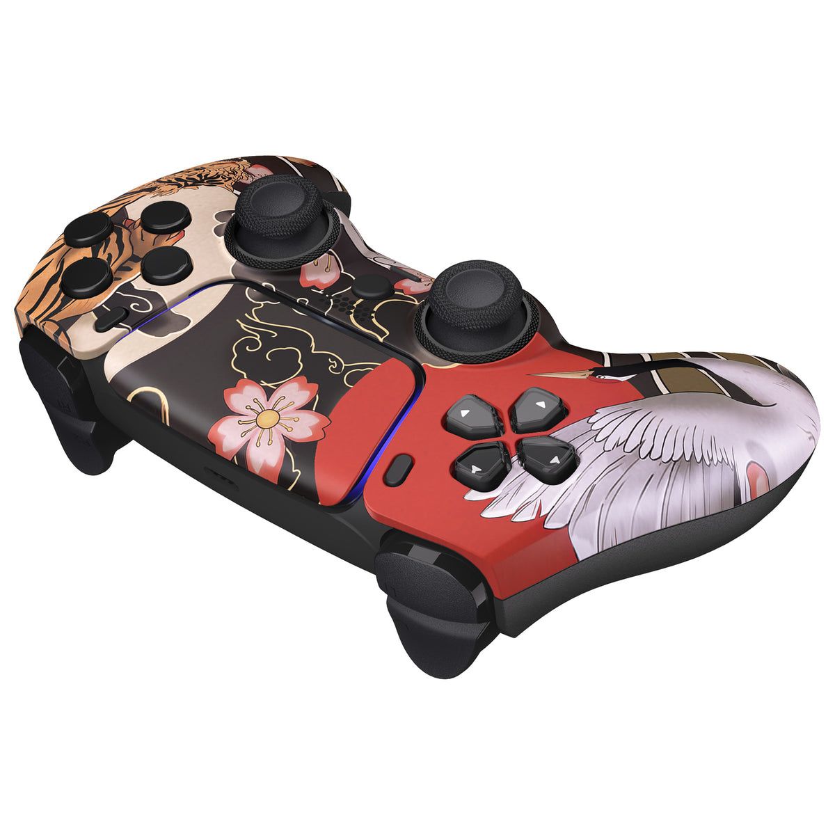 eXtremeRate LUNA Redesigned Replacement Front Shell with Touchpad Compatible with PS5 Controller BDM-010/020/030/040/050/060 - Tiger & Crane