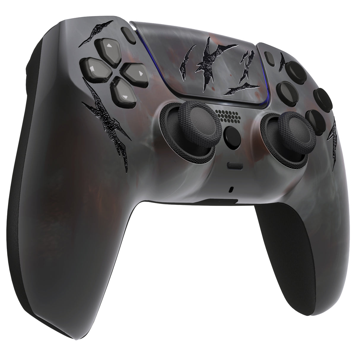 eXtremeRate LUNA Redesigned Replacement Front Shell with Touchpad Compatible with PS5 Controller BDM-010/020/030/040/050 - Blood Mist