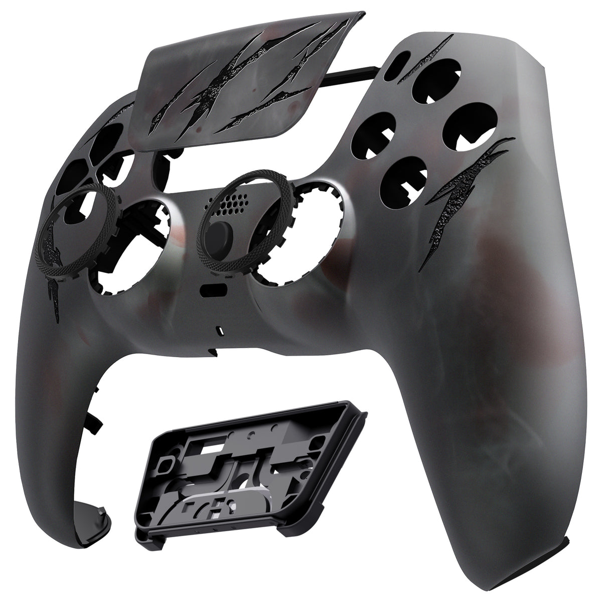 eXtremeRate LUNA Redesigned Replacement Front Shell with Touchpad Compatible with PS5 Controller BDM-010/020/030/040/050 - Blood Mist
