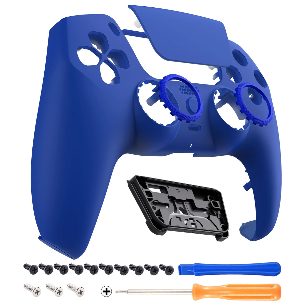 eXtremeRate LUNA Redesigned Replacement Front Shell with Touchpad Compatible with PS5 Controller BDM-010/020/030/040/050 - Blue eXtremeRate