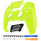 eXtremeRate LUNA Redesigned Replacement Front Shell with Touchpad Compatible with PS5 Controller BDM-010/020/030/040/050 - Clear Lime Green eXtremeRate