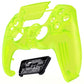 eXtremeRate LUNA Redesigned Replacement Front Shell with Touchpad Compatible with PS5 Controller BDM-010/020/030/040/050 - Clear Lime Green eXtremeRate