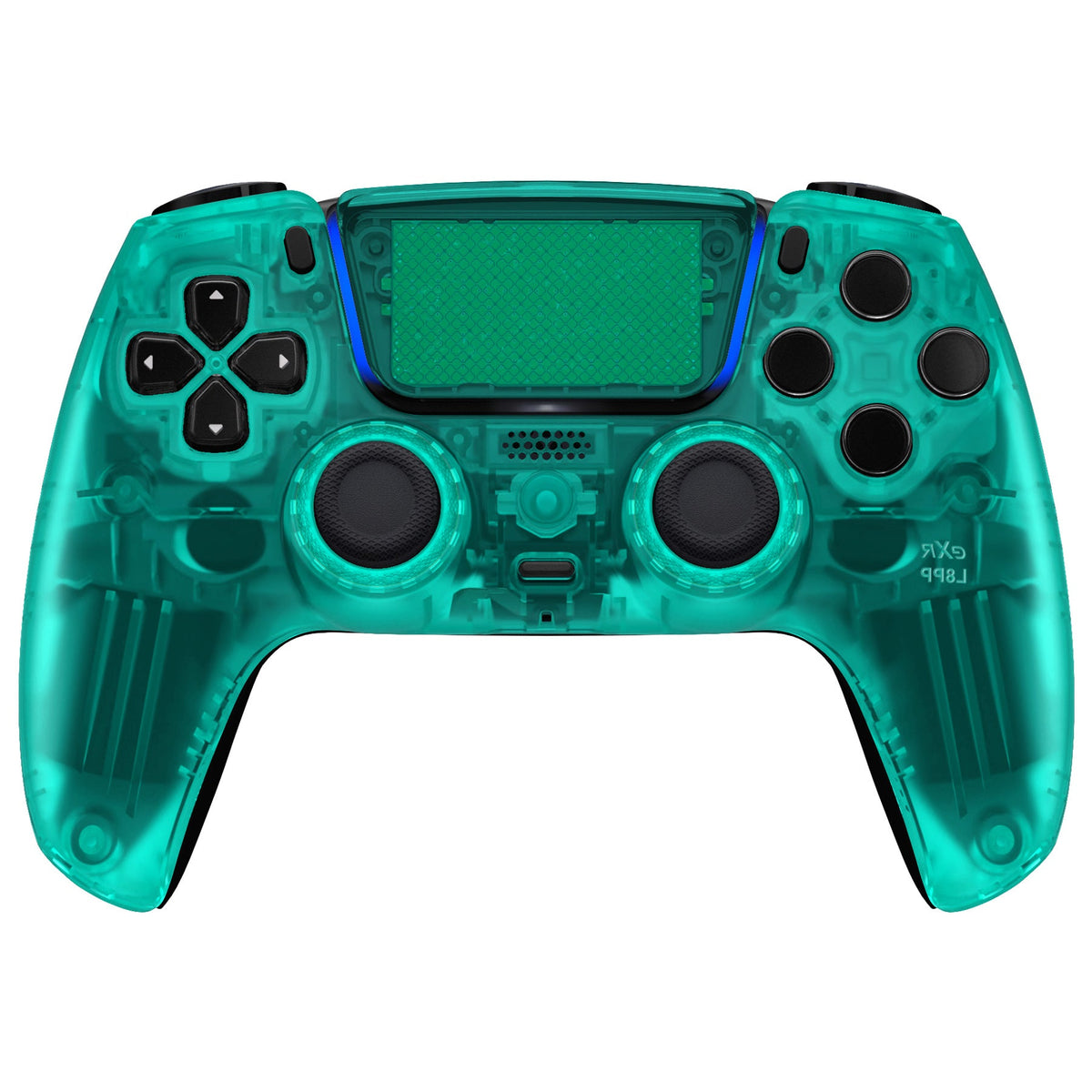 eXtremeRate LUNA Redesigned Replacement Front Shell with Touchpad Compatible with PS5 Controller BDM-010/020/030/040/050 - Emerald Green eXtremeRate