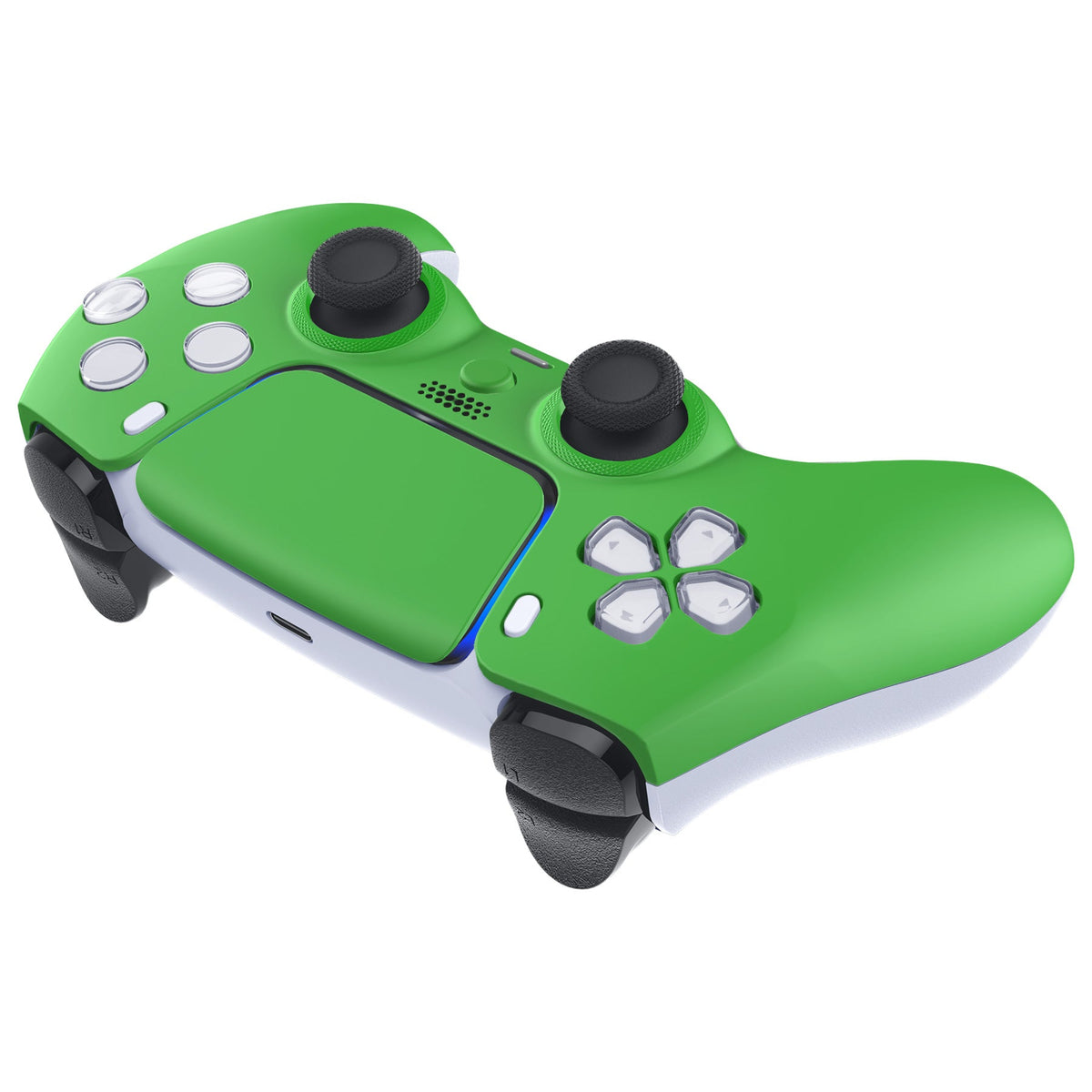 eXtremeRate LUNA Redesigned Replacement Front Shell with Touchpad Compatible with PS5 Controller BDM-010/020/030/040/050 - Green eXtremeRate