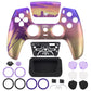 eXtremeRate LUNA Redesigned Replacement Front Shell with Touchpad Compatible with PS5 Controller BDM-010/020/030/040/050/060 - Neon Miami