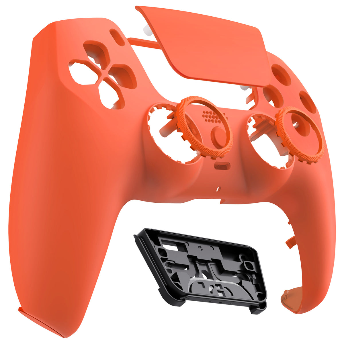 eXtremeRate LUNA Redesigned Replacement Front Shell with Touchpad Compatible with PS5 Controller BDM-010/020/030/040/050/060 - Orange