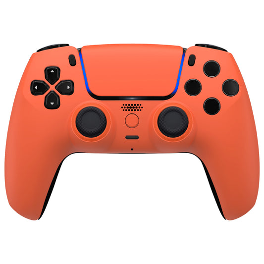 eXtremeRate LUNA Redesigned Replacement Front Shell with Touchpad Compatible with PS5 Controller BDM-010/020/030/040/050/060 - Orange