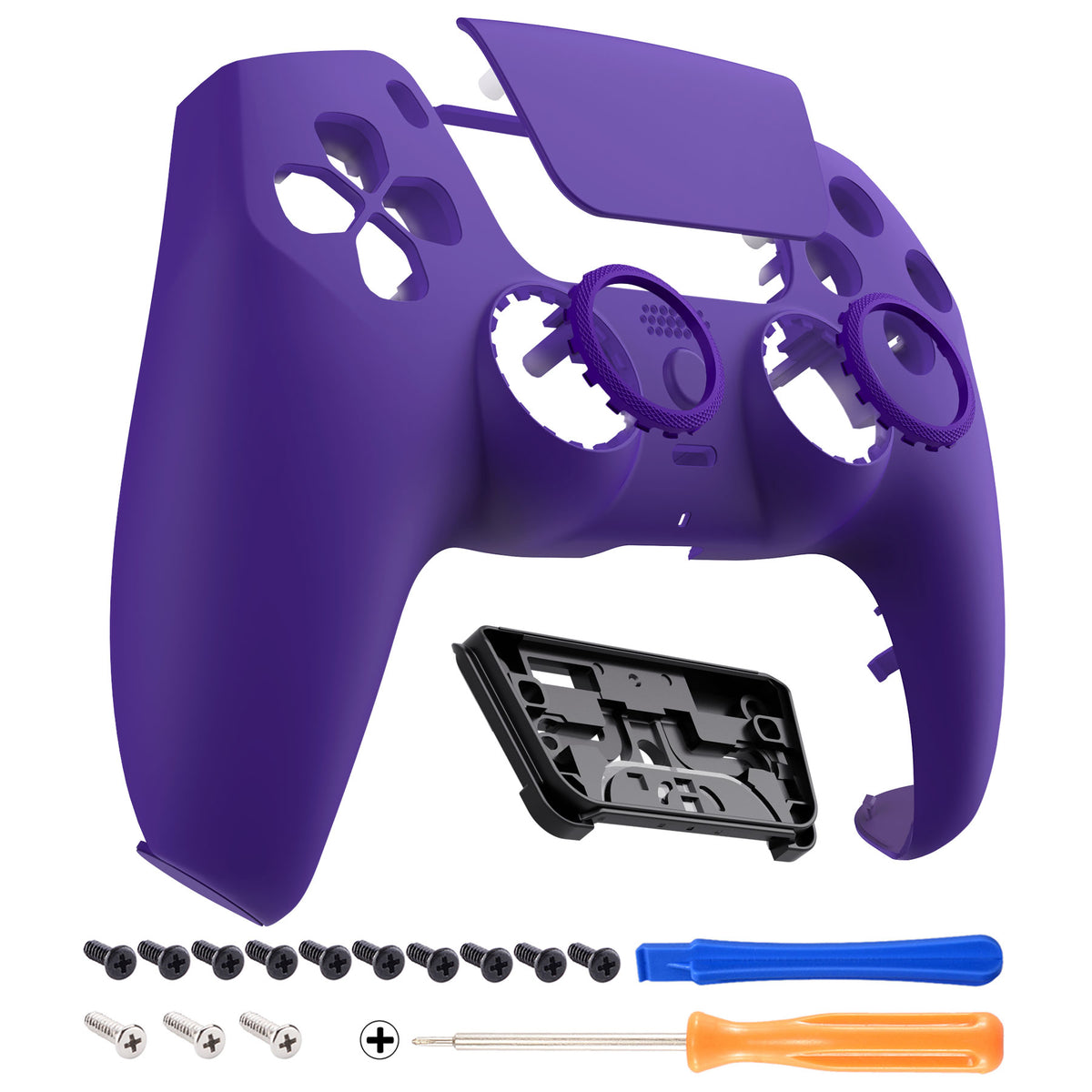 eXtremeRate LUNA Redesigned Replacement Front Shell with Touchpad Compatible with PS5 Controller BDM-010/020/030/040/050/060 - Purple