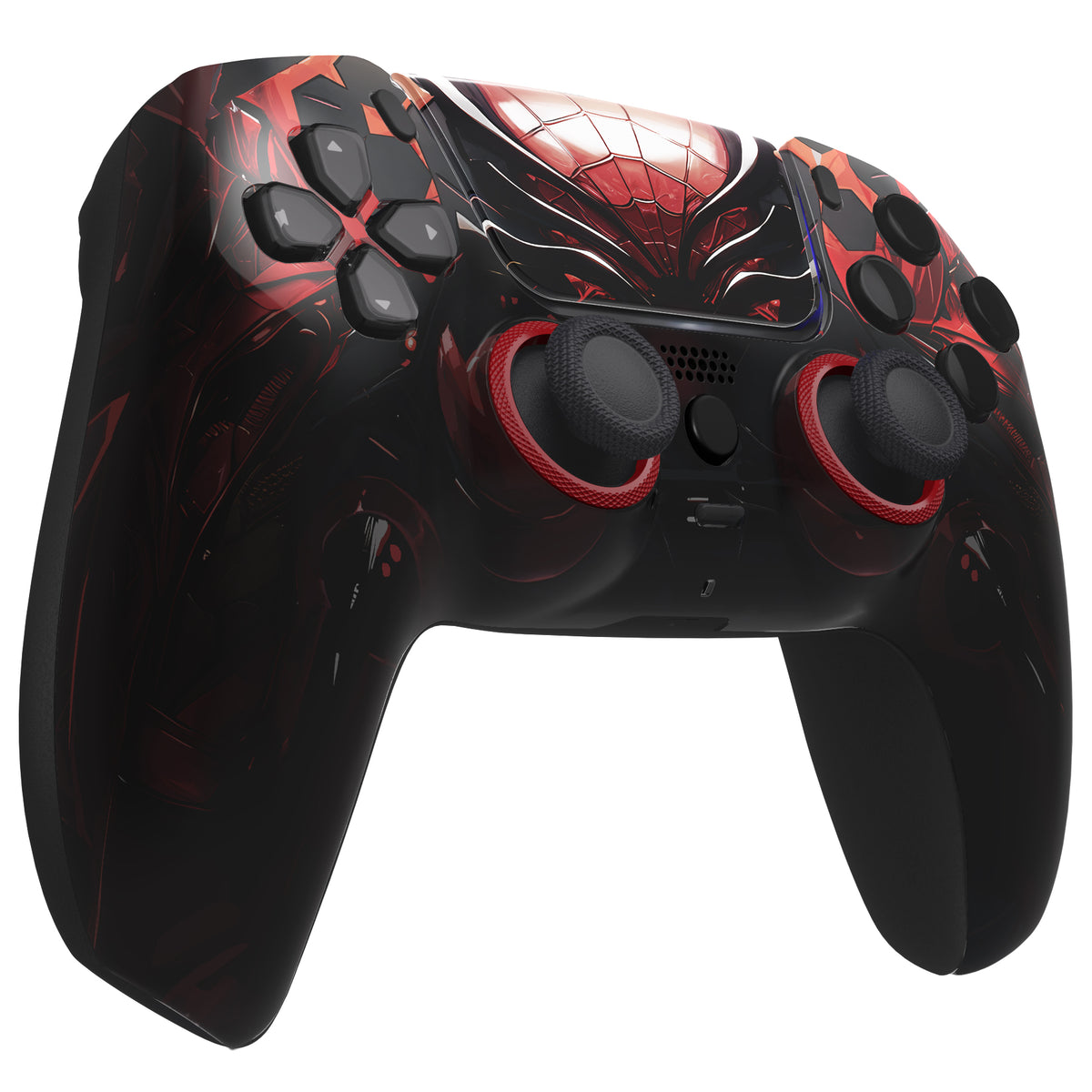 eXtremeRate LUNA Redesigned Replacement Front Shell with Touchpad Compatible with PS5 Controller BDM-010/020/030/040/050/060 - Spider Armor