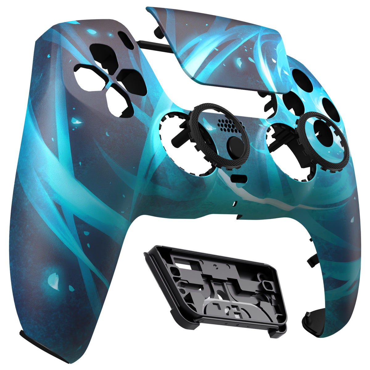 eXtremeRate LUNA Redesigned Replacement Front Shell with Touchpad Compatible with PS5 Controller BDM-010/020/030/040/050 - Aero Slash Magic
