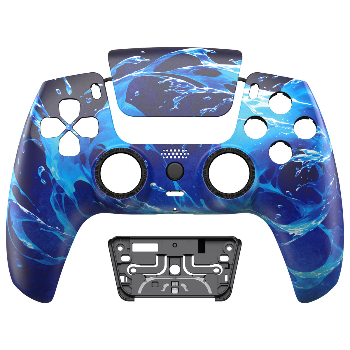 eXtremeRate LUNA Redesigned Replacement Front Shell with Touchpad Compatible with PS5 Controller BDM-010/020/030/040/050/060 - Aqua Magic