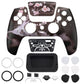 eXtremeRate LUNA Redesigned Replacement Front Shell with Touchpad Compatible with PS5 Controller BDM-010/020/030/040/050/060 - Blossom In The Darkness