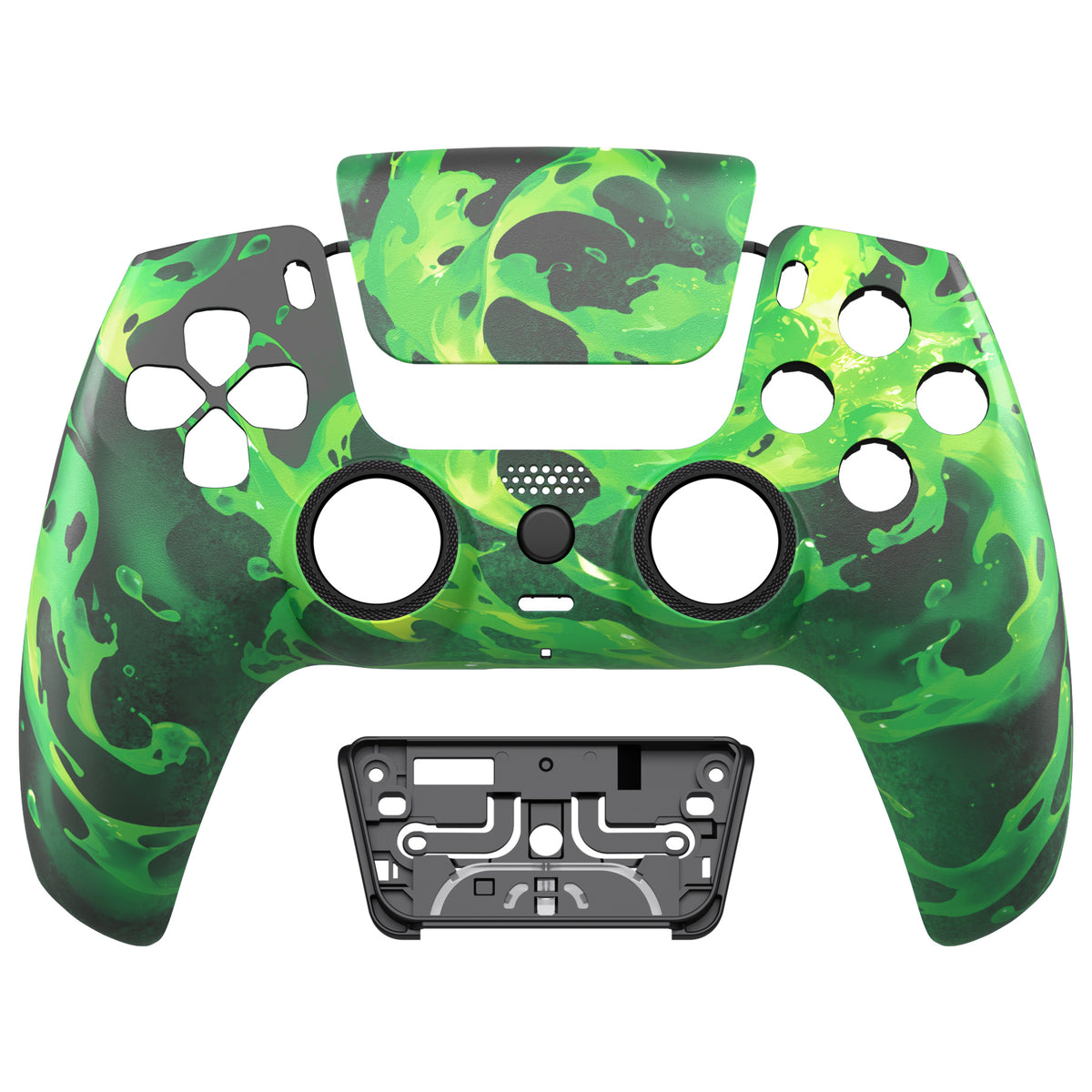 eXtremeRate LUNA Redesigned Replacement Front Shell with Touchpad Compatible with PS5 Controller BDM-010/020/030/040/050/060 - Corrosion Magic