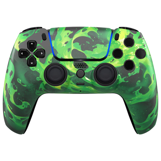 eXtremeRate LUNA Redesigned Replacement Front Shell with Touchpad Compatible with PS5 Controller BDM-010/020/030/040/050/060 - Corrosion Magic