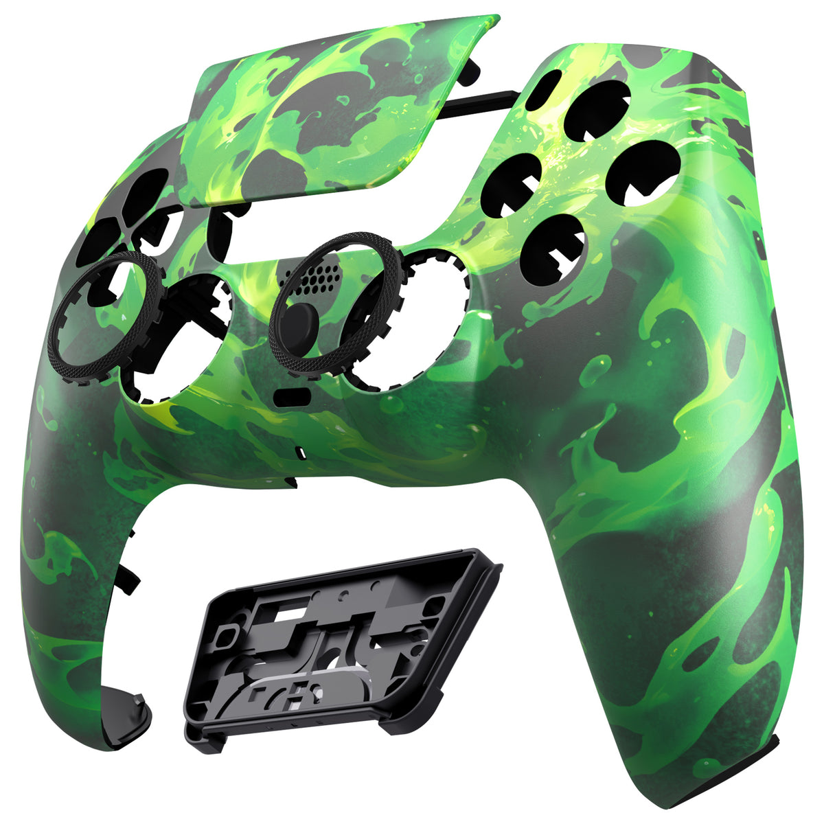 eXtremeRate LUNA Redesigned Replacement Front Shell with Touchpad Compatible with PS5 Controller BDM-010/020/030/040/050/060 - Corrosion Magic