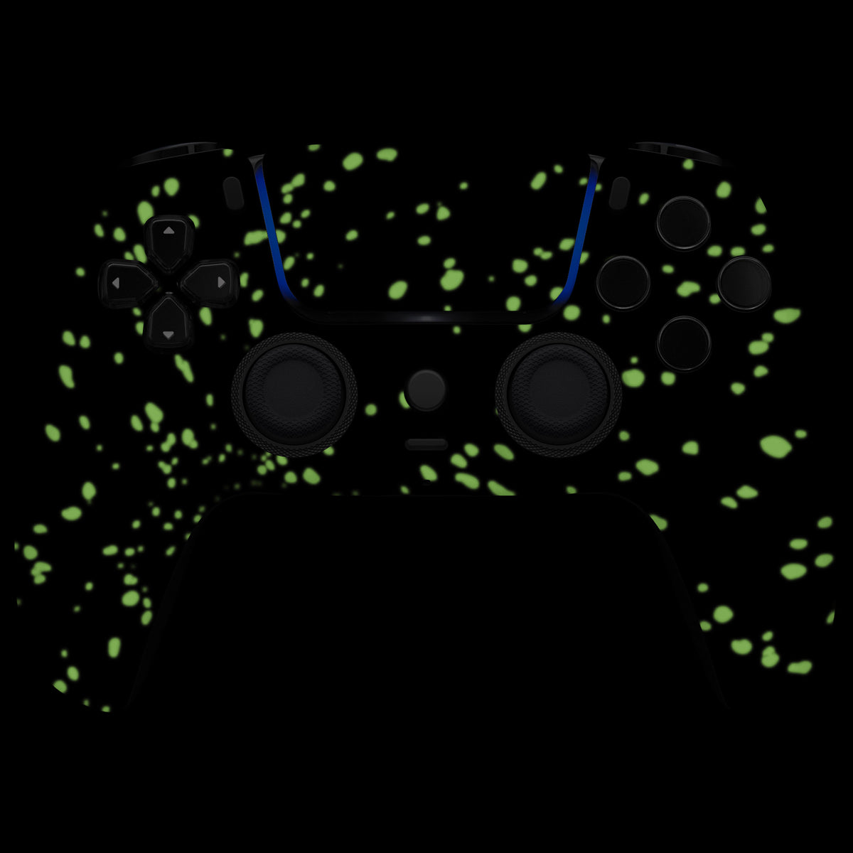 eXtremeRate LUNA Redesigned Replacement Front Shell with Touchpad Compatible with PS5 Controller BDM-010/020/030/040/050 - Glow in Dark - Cosmic Camo