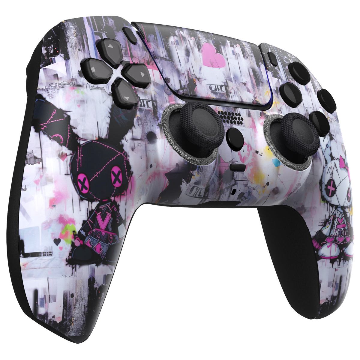 eXtremeRate LUNA Redesigned Replacement Front Shell with Touchpad Compatible with PS5 Controller BDM-010/020/030/040/050/060 - Lovely Punky Bunny