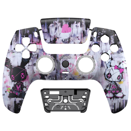 eXtremeRate LUNA Redesigned Replacement Front Shell with Touchpad Compatible with PS5 Controller BDM-010/020/030/040/050/060 - Lovely Punky Bunny