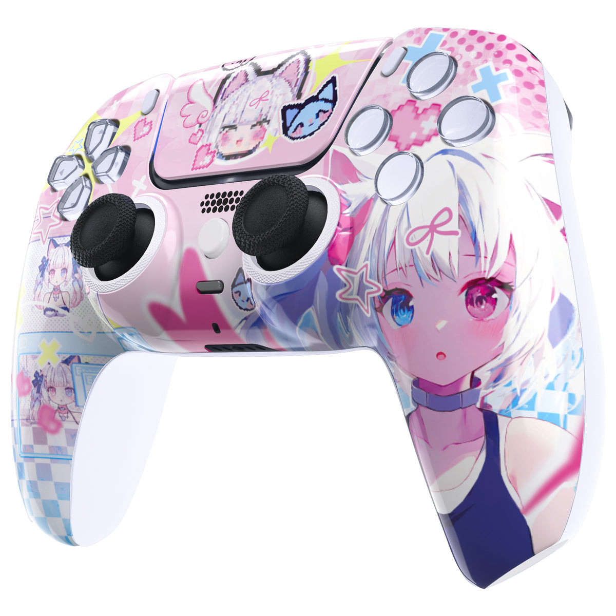 eXtremeRate LUNA Redesigned Replacement Front Shell with Touchpad Compatible with PS5 Controller BDM-010/020/030/040/050 - MeWoow