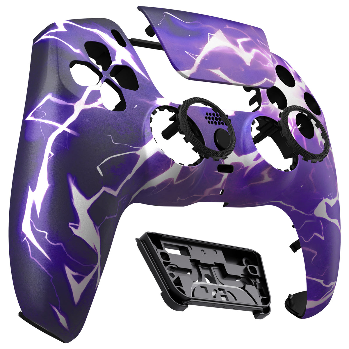 eXtremeRate LUNA Redesigned Replacement Front Shell with Touchpad Compatible with PS5 Controller BDM-010/020/030/040/050/060 - Thunder Magic