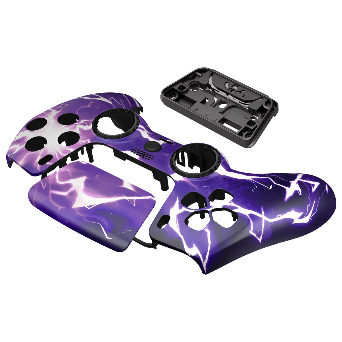 eXtremeRate LUNA Redesigned Replacement Front Shell with Touchpad Compatible with PS5 Controller BDM-010/020/030/040/050/060 - Thunder Magic
