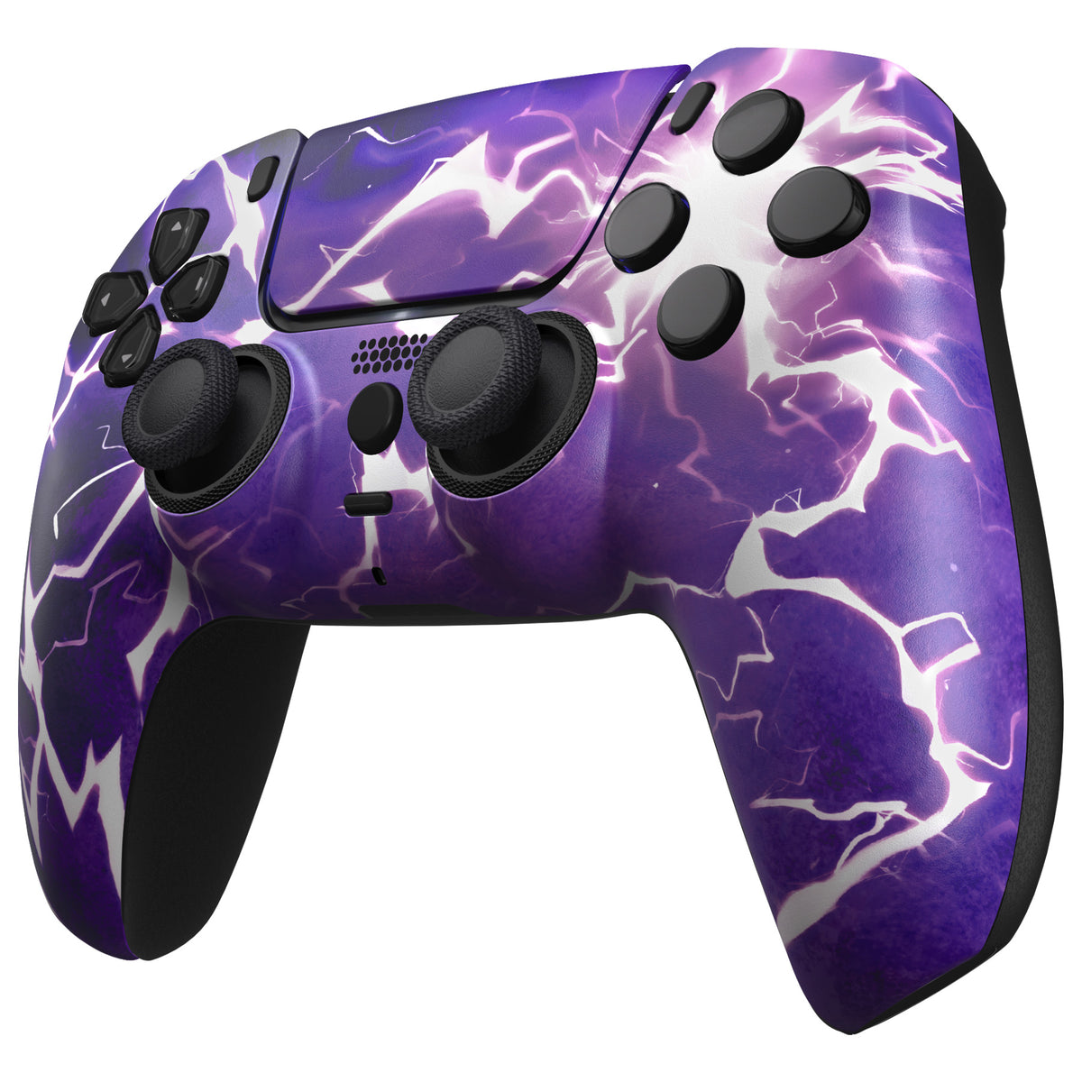 eXtremeRate LUNA Redesigned Replacement Front Shell with Touchpad Compatible with PS5 Controller BDM-010/020/030/040/050/060 - Thunder Magic