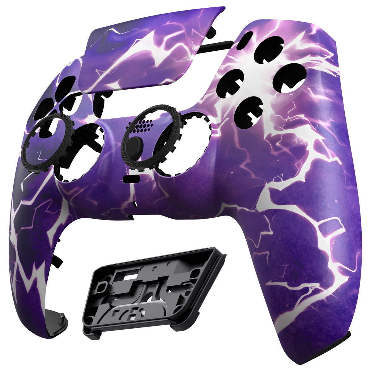 eXtremeRate LUNA Redesigned Replacement Front Shell with Touchpad Compatible with PS5 Controller BDM-010/020/030/040/050/060 - Thunder Magic