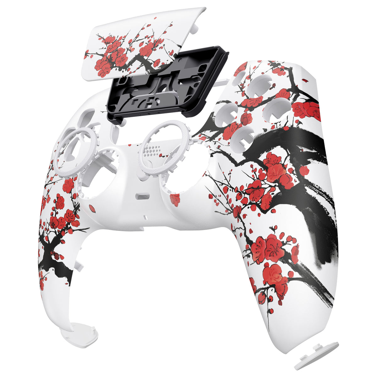eXtremeRate LUNA Redesigned Replacement Front Shell with Touchpad Compatible with PS5 Controller BDM-010/020/030/040/050 - Winter Blossom