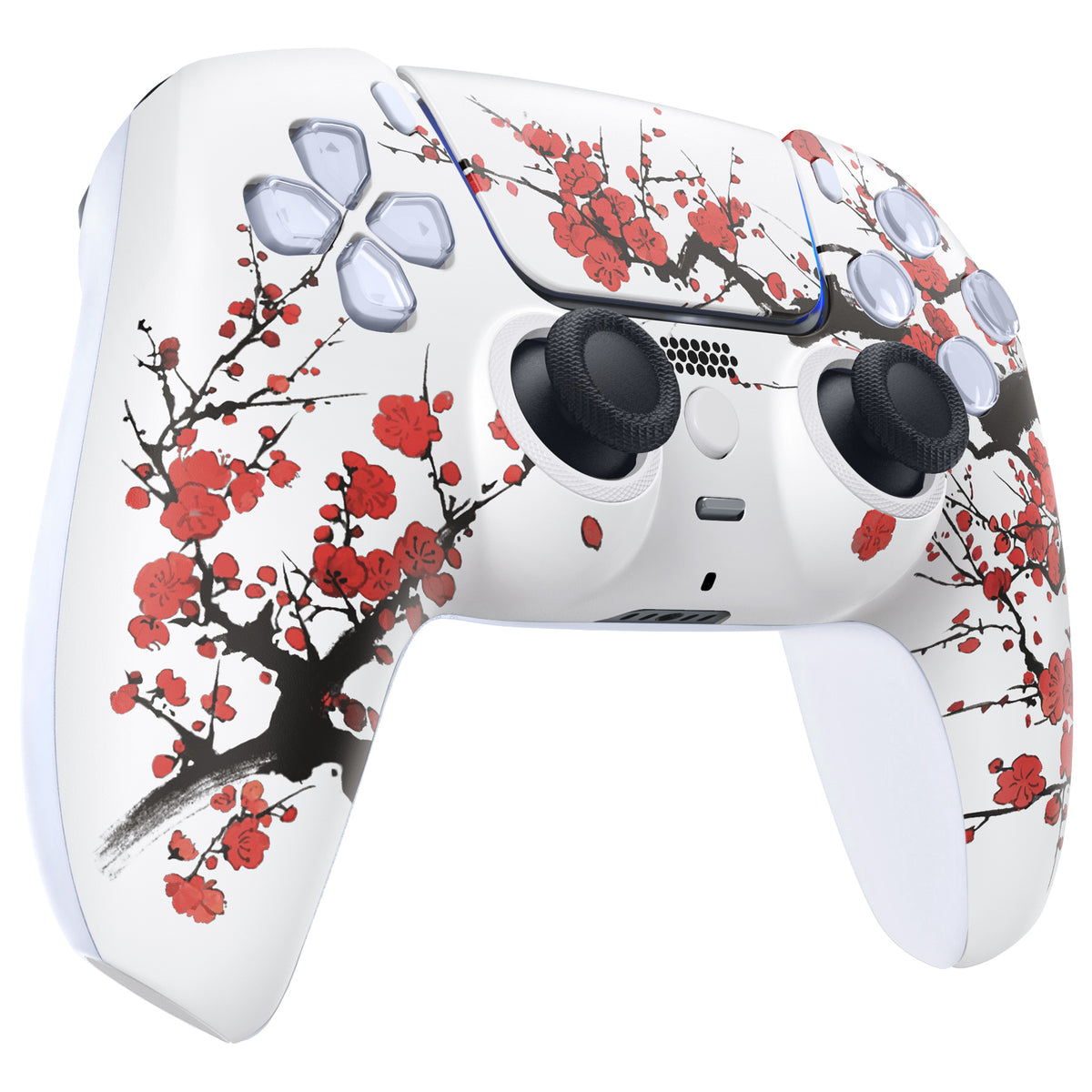 eXtremeRate LUNA Redesigned Replacement Front Shell with Touchpad Compatible with PS5 Controller BDM-010/020/030/040/050 - Winter Blossom