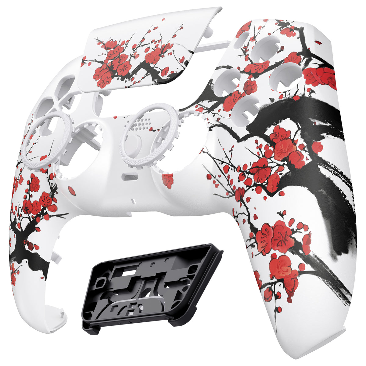 eXtremeRate LUNA Redesigned Replacement Front Shell with Touchpad Compatible with PS5 Controller BDM-010/020/030/040/050 - Winter Blossom