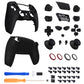 eXtremeRate LUNA Redesigned Replacement Full Set Shells with Buttons Compatible with PS5 Controller BDM-030/040/050/060 - Black