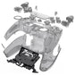 eXtremeRate LUNA Redesigned Replacement Full Set Shells with Buttons Compatible with PS5 Controller BDM-030/040/050/060 - Clear Black