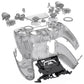 eXtremeRate LUNA Redesigned Replacement Full Set Shells with Buttons Compatible with PS5 Controller BDM-030/040/050/060 - Clear Black