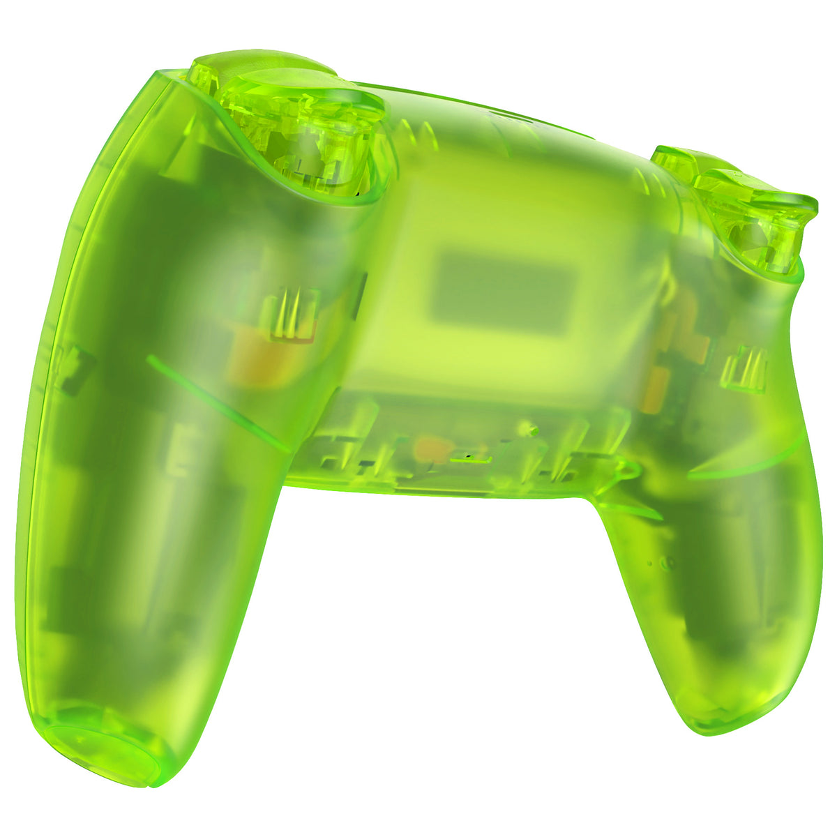 eXtremeRate LUNA Redesigned Replacement Full Set Shells with Buttons Compatible with PS5 Controller BDM-030/040/050/060 - Clear Lime Green